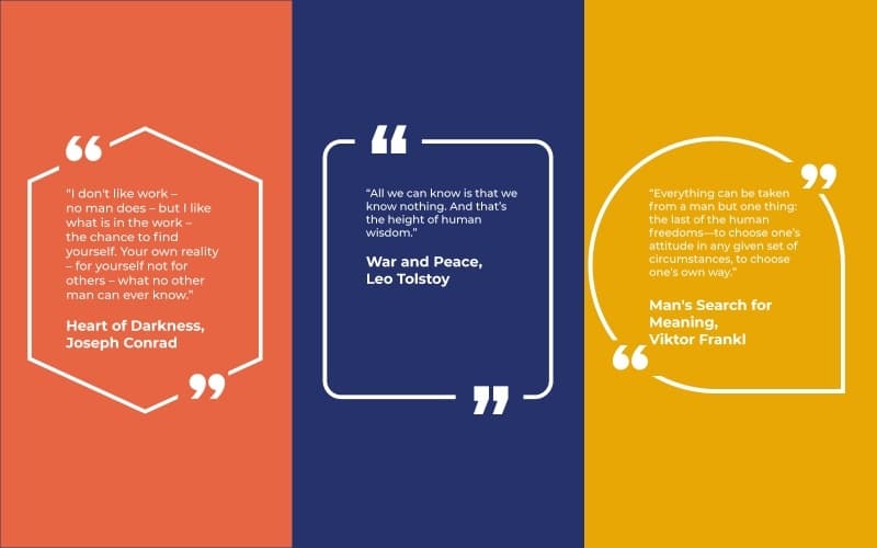 Quotes from novels and books